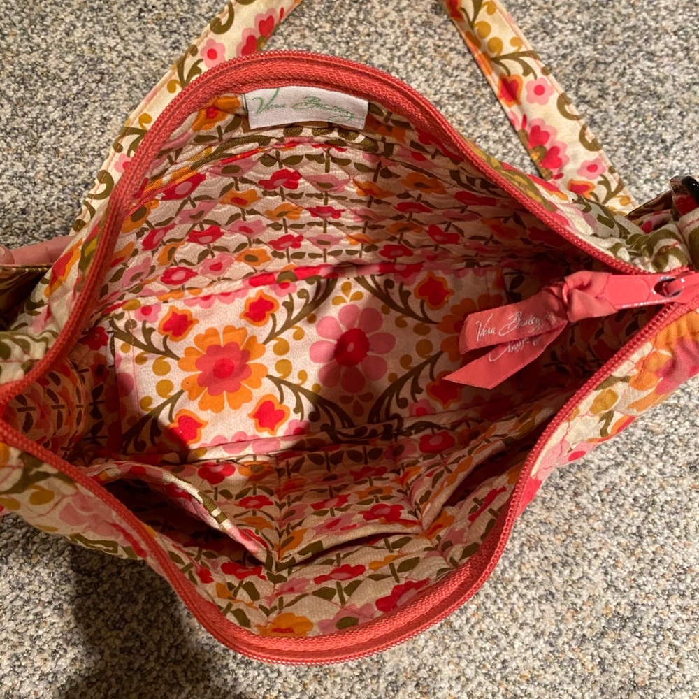 Vera Bradley pink and orange flower print bag - Picture 7 of 11
